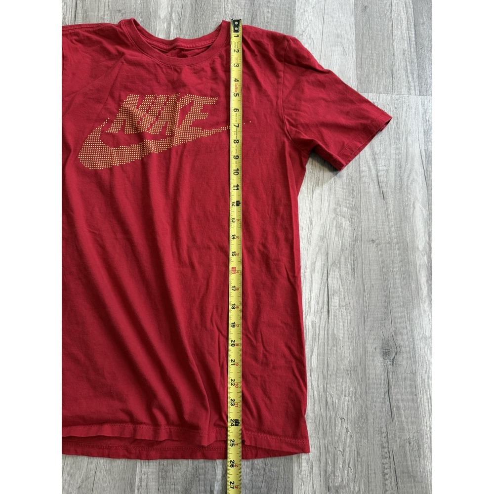 Nike The Nike Tee Youth Red Solid Crew‎ Neck Short Sleeve Logo T-Shirt Size Smal - Picture 7 of 9